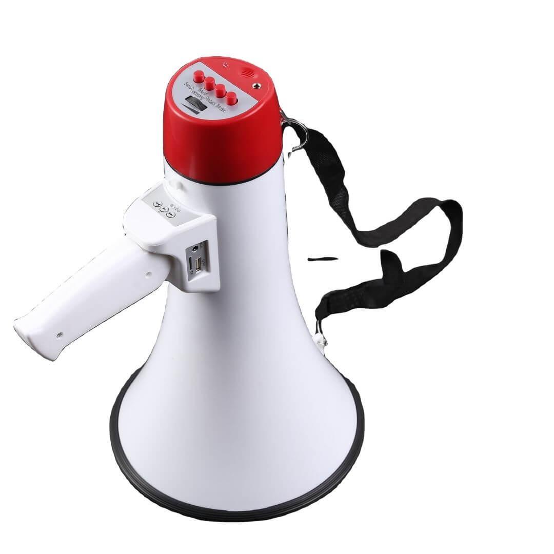 40W Megaphone Handheld Rechargeable Siren/Sound Recording/USB/Aux/TF