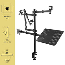 5 in 1 Monitor Stand Arm | Multi-Function Live Broadcast Bracket | Notebook Flash Microphone Display Bracket - GADGET WAGON Monitor Arm