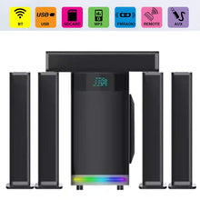 5.1 Subwoofer Speaker Home Theater System with Bluetooth, FM Radio, AUX, Card, USB - GADGET WAGON