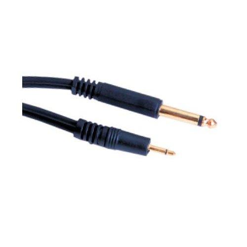 6.3 mm Mono to 3.5 mm Mono Cable 1.5m Gold Plated for DJ, Sound, Mixers and Audio equipments - GADGET WAGON CABLE_OR_ADAPTER