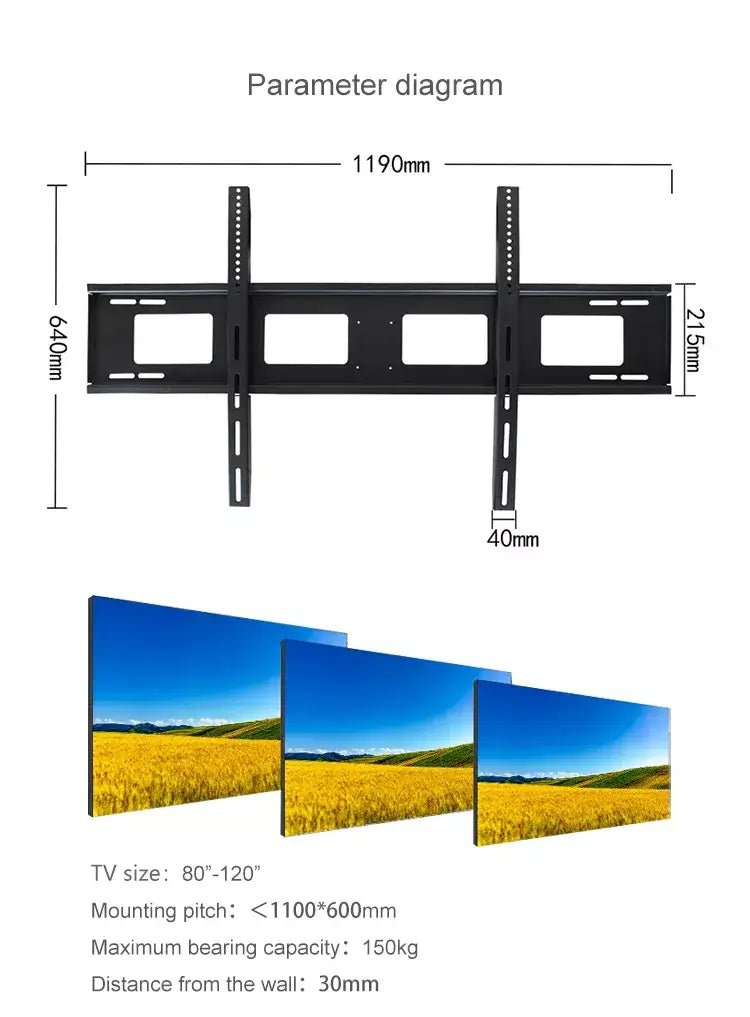 80 to 100 Inches LED TV Wall Mount Interactive displays Bracket inches VESA 1200 x 800 mm max - GADGET WAGON TV Wall & Ceiling Mounts