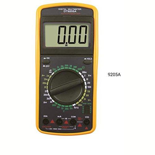 9205A Digital Multimeter with Capacitance Current Voltage Resistance and Probes and Hold Button - GADGET WAGON OUTDOOR_LIVING