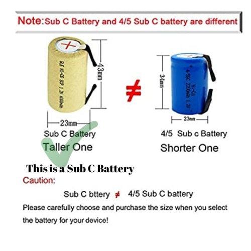 1.2 V 1900 mAh SUB C Rechargeable battery for Torch , Radio ,..1 Unit