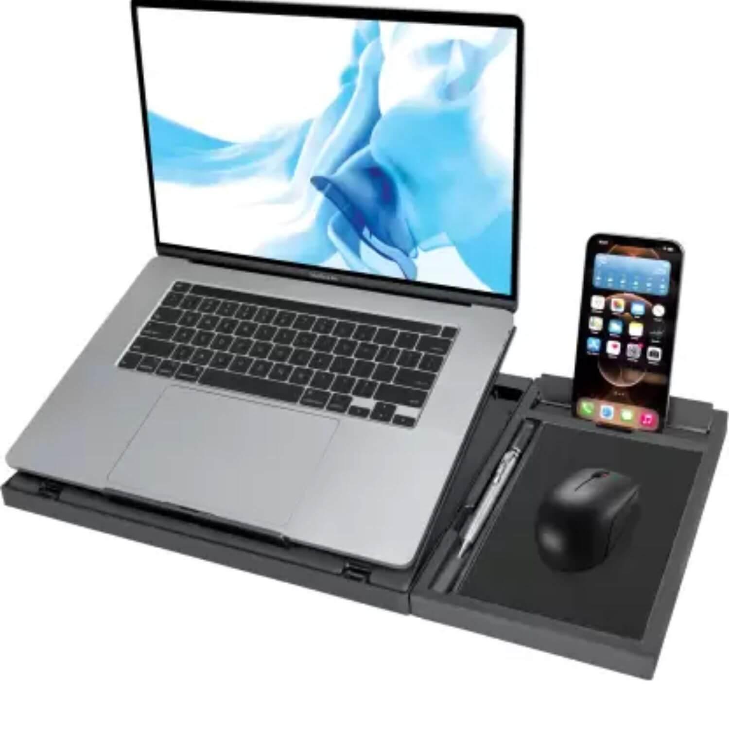 Adjustable Laptop Stand with Removable Mouse Mobile With Mouse Stand - GADGET WAGON Laptop Risers & Stands