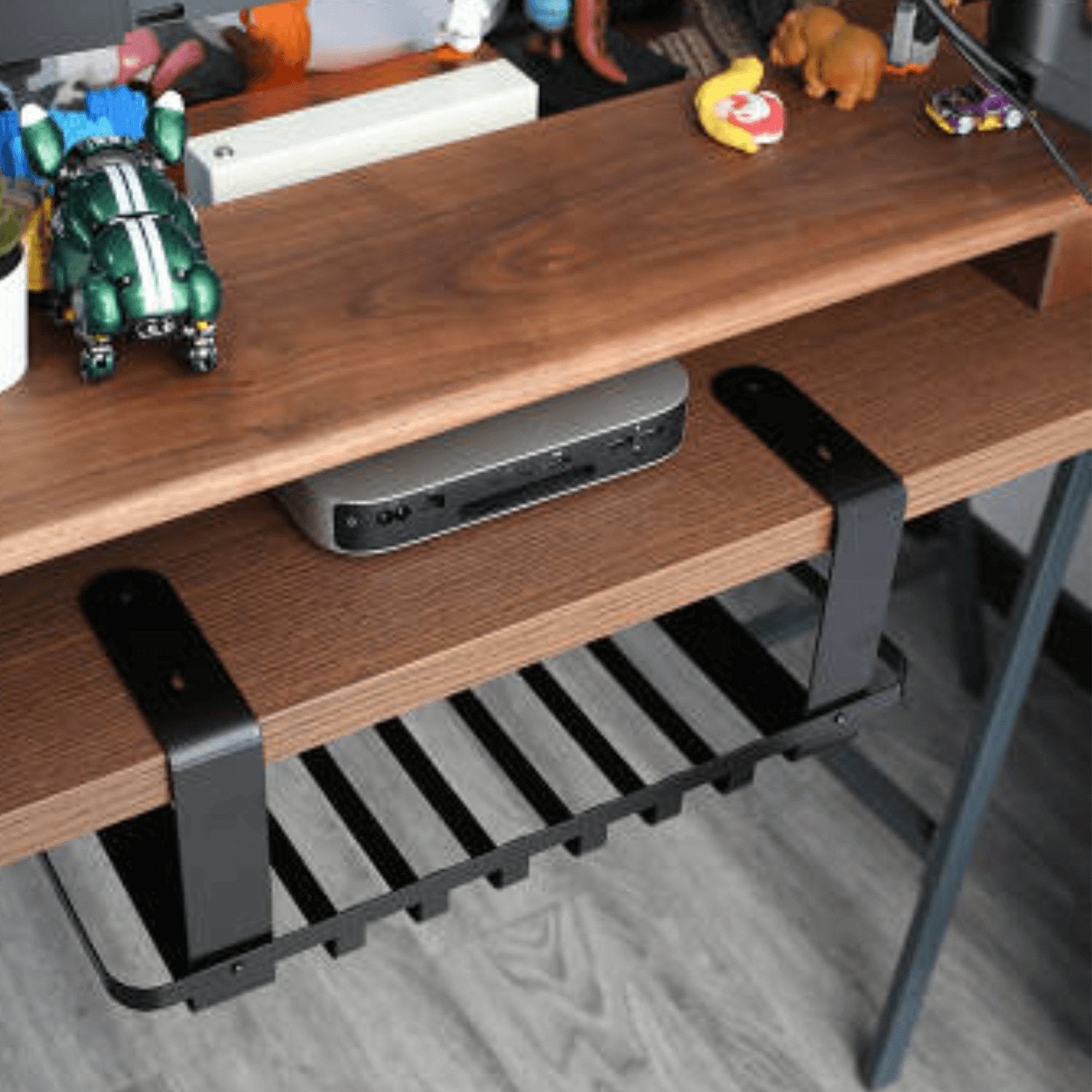 Cable Management Tray Organizer Under Desk for Office and Home No Drill/Stick Option - GADGET WAGON Desk Arm