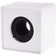 Cube Mic Flag for Branding - universal, suits all mics, for media, youtubers, television (Black) (MIC NOT INCLUDED) (White)