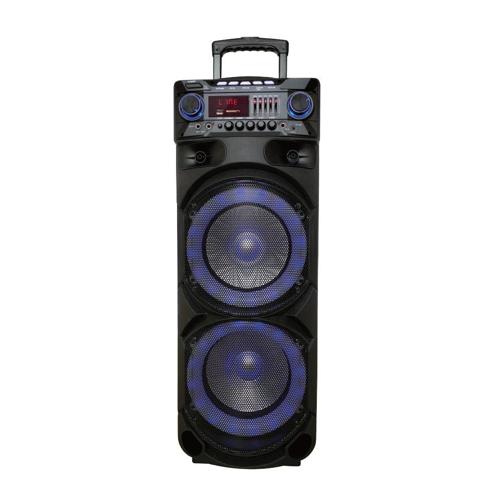 Dual 10 inch 80 W RMS Trolley speaker Bluetooth Rechargeable - GADGET WAGON Trolley Speakers