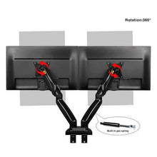 Dual Monitor Desk Arm 17 - 27 Inches Gas Strut F160 NB Stand Mount - GADGET WAGON Gas Spring Arm