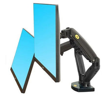 Dual Monitor Desk Arm 17 - 27 Inches Gas Strut F160 NB Stand Mount - GADGET WAGON Gas Spring Arm