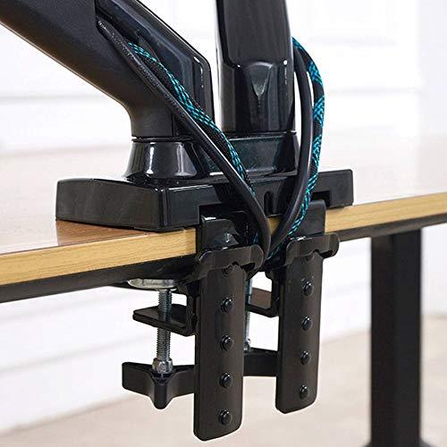 Dual Monitor Desk Arm 17 - 27 Inches Gas Strut F160 NB Stand Mount - GADGET WAGON Gas Spring Arm