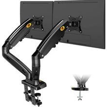 Dual Monitor Desk Arm 17 - 27 Inches Gas Strut F160 NB Stand Mount - GADGET WAGON Gas Spring Arm