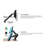 Dual Monitor Desk Arm 17 - 27 Inches Gas Strut F160 NB Stand Mount - GADGET WAGON Gas Spring Arm