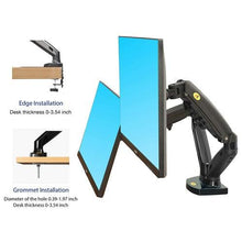 Dual Monitor Desk Arm 17 - 27 Inches Gas Strut F160 NB Stand Mount - GADGET WAGON Gas Spring Arm