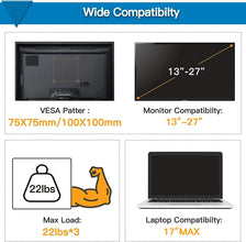 Dual Monitor & Laptop Arm Stand Adjustable Mount Stand Desk Arm Triple - GADGET WAGON Monitor Arm