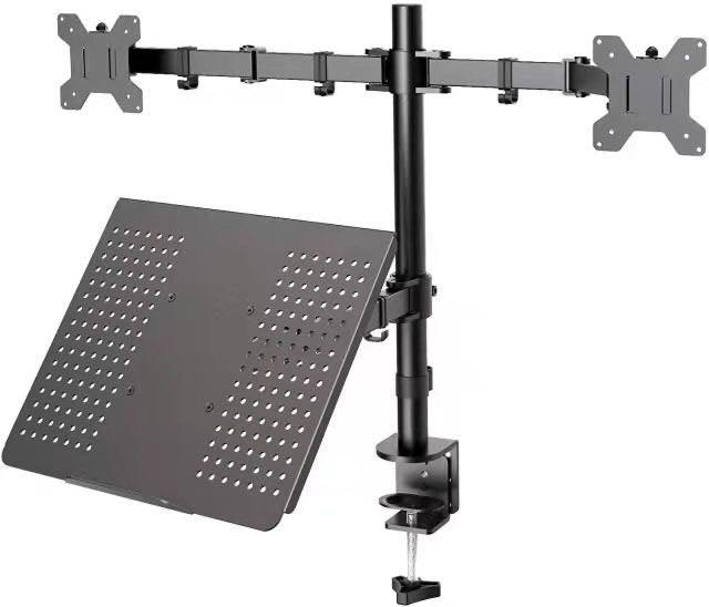 Computer Stand Arm Dual Monitor & Laptop Arm Stand Adjustable Mount Stand Desk Arm ...