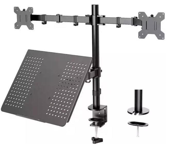 Dual Monitor & Laptop Arm Stand Adjustable Mount Stand Desk Arm Triple - GADGET WAGON Monitor Arm