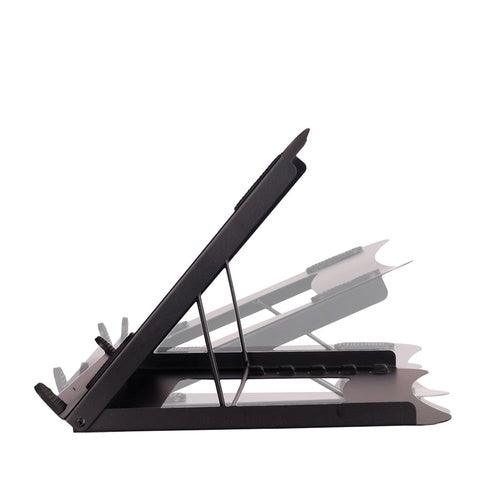Foldable Laptop Riser & Stand, 5 Angle Adjustment, Steel, Heavy Duty - Made in India - GADGET WAGON Laptop Risers & Stands