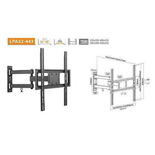 Full Motion TV Wall Mount 32 - 55" LED TV Rotate and Tilt Option - GADGET WAGON TV Wall & Ceiling Mounts