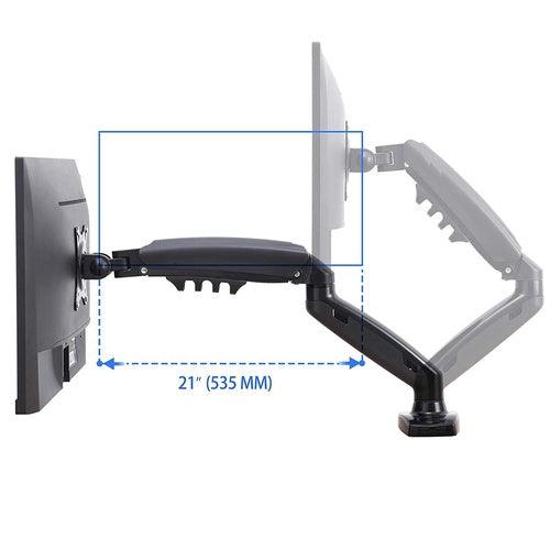 Gadget Wagon 17-30" Gas Strut Monitor Arm Desk Mount | Ergonomic Monitor Arm for Improved Posture and Reduced Neck & Back Pain - GADGET WAGON Gas Spring Arm