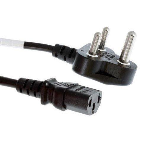 Gadget-Wagon 220V 3 Pin 90 Degrees Right Angle Power Cord for Desktop, CPU, PC, Machines (1.5 m) - GADGET WAGON CABLE_OR_ADAPTER