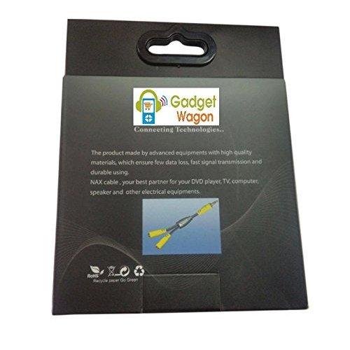 Gadget-Wagon 3.5mm Audio Splitter Cable Adapter One Male to 3 Female Ports for Music, Mic, Computers, Mp3 Player and Dj Equipment with 3 Earphones - GADGET WAGON CE