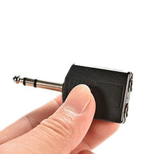 Gadget-Wagon TRS 6.3 mm p38 Stereo Male to 2 p38 Mono Female Y Splitter Adapter for Microphones, Guitar, Mixers and Sound Equipment (Pack of 2) - GADGET WAGON CE