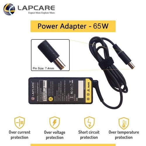 lapcare adapter (20v/3.25a) for ibm thinkpad r60 r61 t60 t61 z60 z61- Black - GADGET WAGON LAPTOP ADAPTER