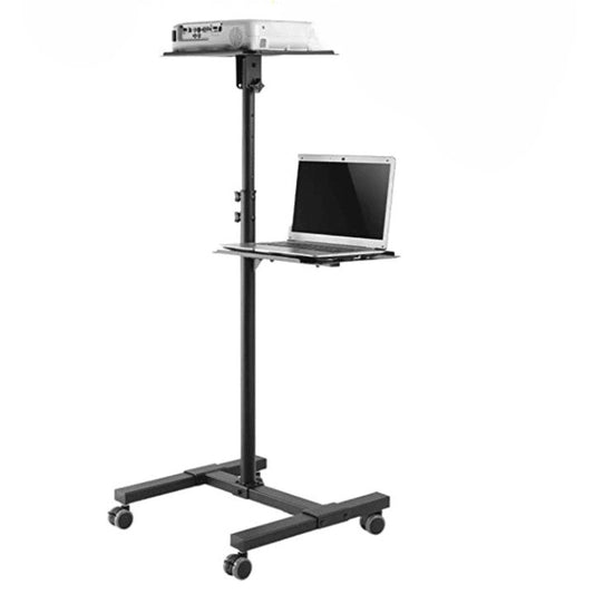 Laptop & Projector Cart trolley with wheels Projector Stand Rolling Height Adjustable - GADGET WAGON