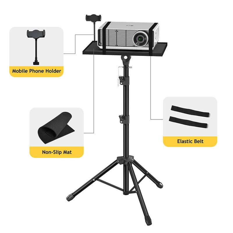 Laptop & Projector Tripod Floor Stand Adjustable Height 2- 4 feet - GADGET WAGON