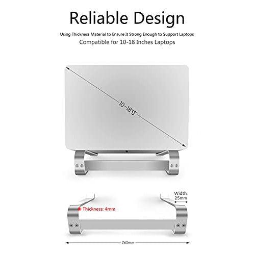 Laptop Riser Stand 14 13.3 13 15.6 17 inch Aluminium , Ergonomic - GADGET WAGON Laptop Risers & Stands