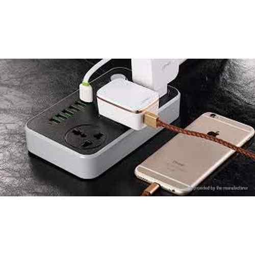 LDNIO 6 USB Charger with 3 AC Sockets | Safe & Convenient Charging for All Your Devices - GADGET WAGON Power Strips & Surge Suppressors