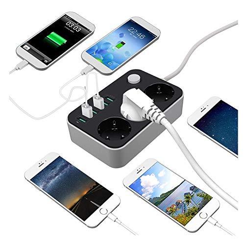 LDNIO 6 USB Charger with 3 AC Sockets | Safe & Convenient Charging for All Your Devices - GADGET WAGON Power Strips & Surge Suppressors