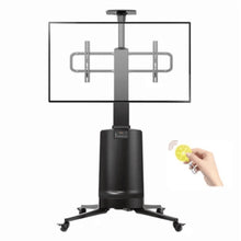 LED TV Motorised Tv Trolley Alumunium 75 85 Inches Interactive panel Cart NB TW85 - GADGET WAGON TV CARTS