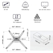 LED TV Motorised Tv Trolley Alumunium 75 85 Inches Interactive panel Cart NB TW85 - GADGET WAGON TV CARTS