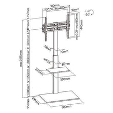 Lumi 32 - 55 Inches Tv Floor Stand Height-adjustable Steel Fs22-44tp - GADGET WAGON Entertainment Centers & TV Stands