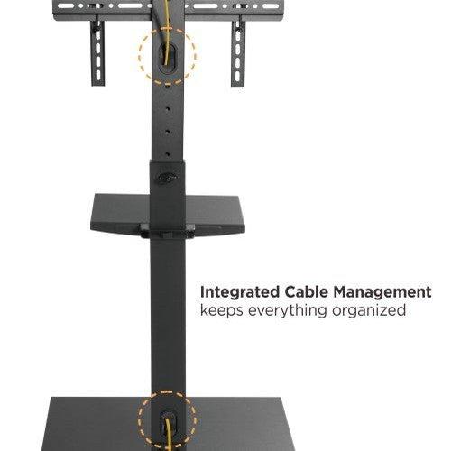 Lumi 32 - 55 Inches Tv Floor Stand Height-adjustable Steel Fs22-44tp - GADGET WAGON Entertainment Centers & TV Stands