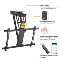 LUMI Motorised Flip Down TV Ceiling Mount for 32-75 Inch TVs with swivel PLB-M0546S - GADGET WAGON TV Wall & Ceiling Mounts