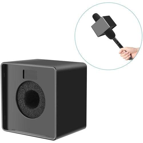 Cube Mic Flag for Branding - universal, suits all mics, for media, youtubers, television Black MIC NOT INCLUDED Black