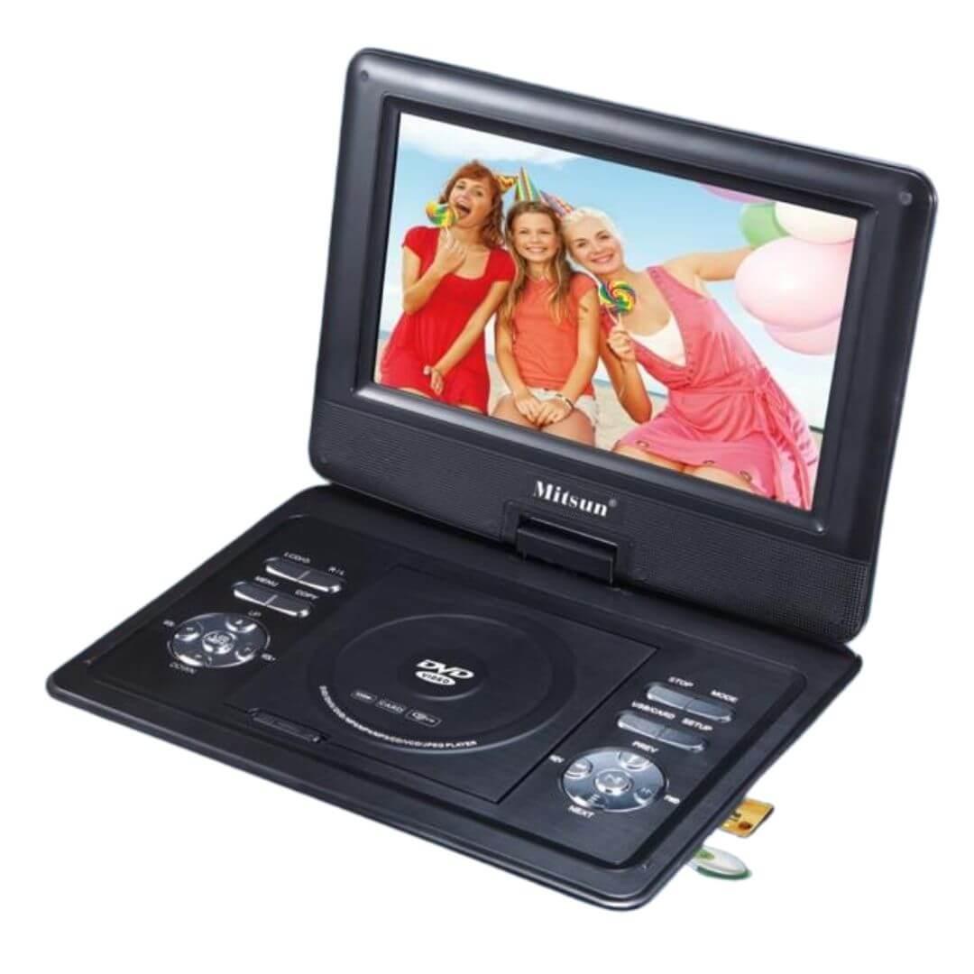 Mitsun 11 Inch Portable DVD player with screen, Rechargeable - GADGET WAGON DVD & Blu-ray Players