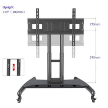 Mobile TV Mount Stand, Low Height Monitor Cart with Wheels for 32-75 inch Flat Curved Screen TV, LED LCD, Height Adjustable, 90°Adjustable Viewing Angle - GADGET WAGON TV Wall & Ceiling Mounts