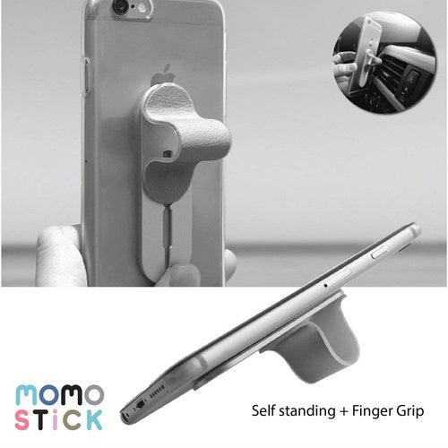 Momostick Finger Grip/Selfie Holder and Mobile Stand for iPhones and Android Smartphones (CAR) - GADGET WAGON PHONE_ACCESSORY