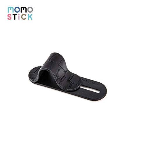 MomoStick Stand and Finger Grip for Smartphones and Tablets (Black Crocs) - GADGET WAGON PHONE_ACCESSORY