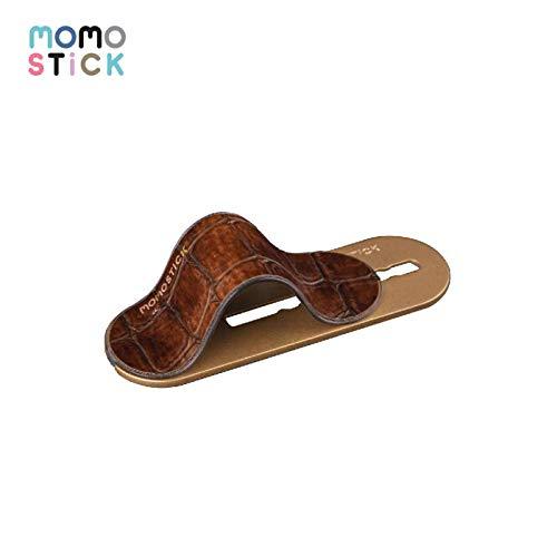 MomoStick Stand and Finger Grip for Smartphones and Tablets (Brown Crocs) - GADGET WAGON PHONE_ACCESSORY
