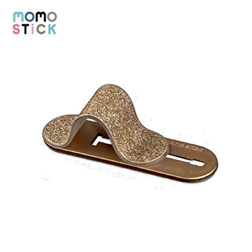 MomoStick Stand and Finger Grip for Smartphones and Tablets (Gold Pearl) - GADGET WAGON PHONE_ACCESSORY
