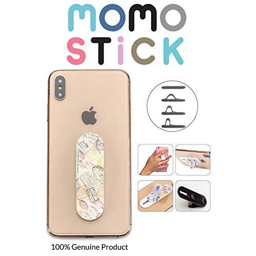 MomoStick Stand and Finger Grip for Smartphones and Tablets (Stamps) - GADGET WAGON PHONE_ACCESSORY