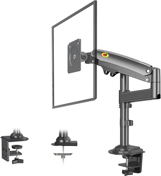 NB 17 - 35" Gas Strut Monitor Arm Desk Mount Desktop Spring H100 - GADGET WAGON Gas Spring Arm