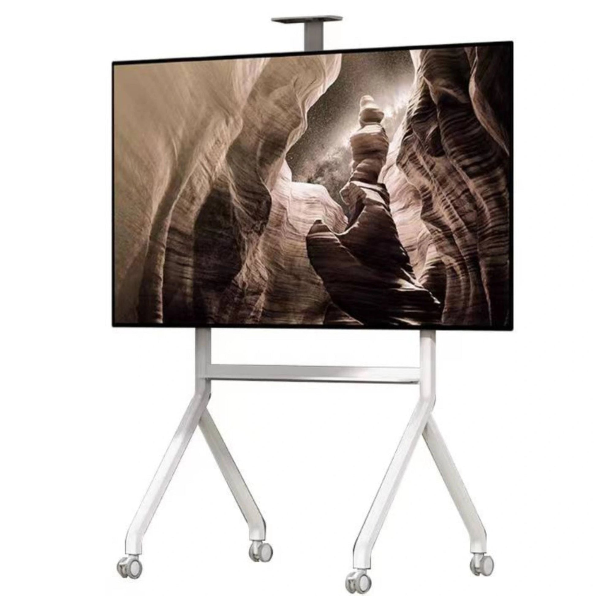 NB 60 to 100 Inch Interactive Display Trolley Stand |White 90.9kg Capacity, VESA 900x600mm P200 - GADGET WAGON TV CARTS