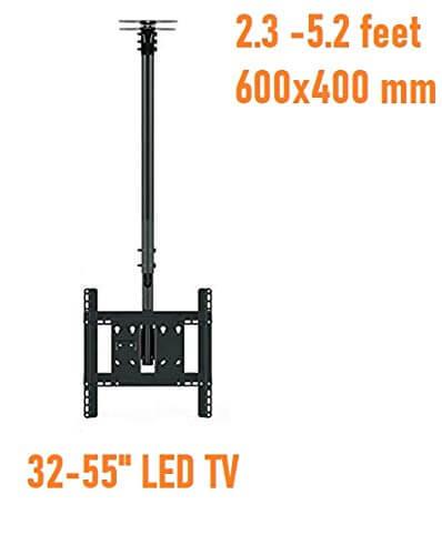 NB Ceiling TV Mount for 49-75 Inch TVs | Versatile 2-5 Feet Extension Range | Easy Installation - GADGET WAGON ACCESSORY_OR_PART_OR_SUPPLY