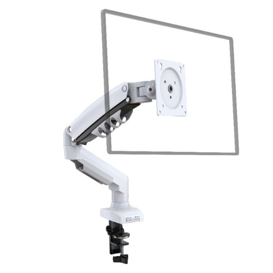 NB F80 17-30" Gas Strut Monitor Arm Desk Mount White - GADGET WAGON Gas Spring Arm