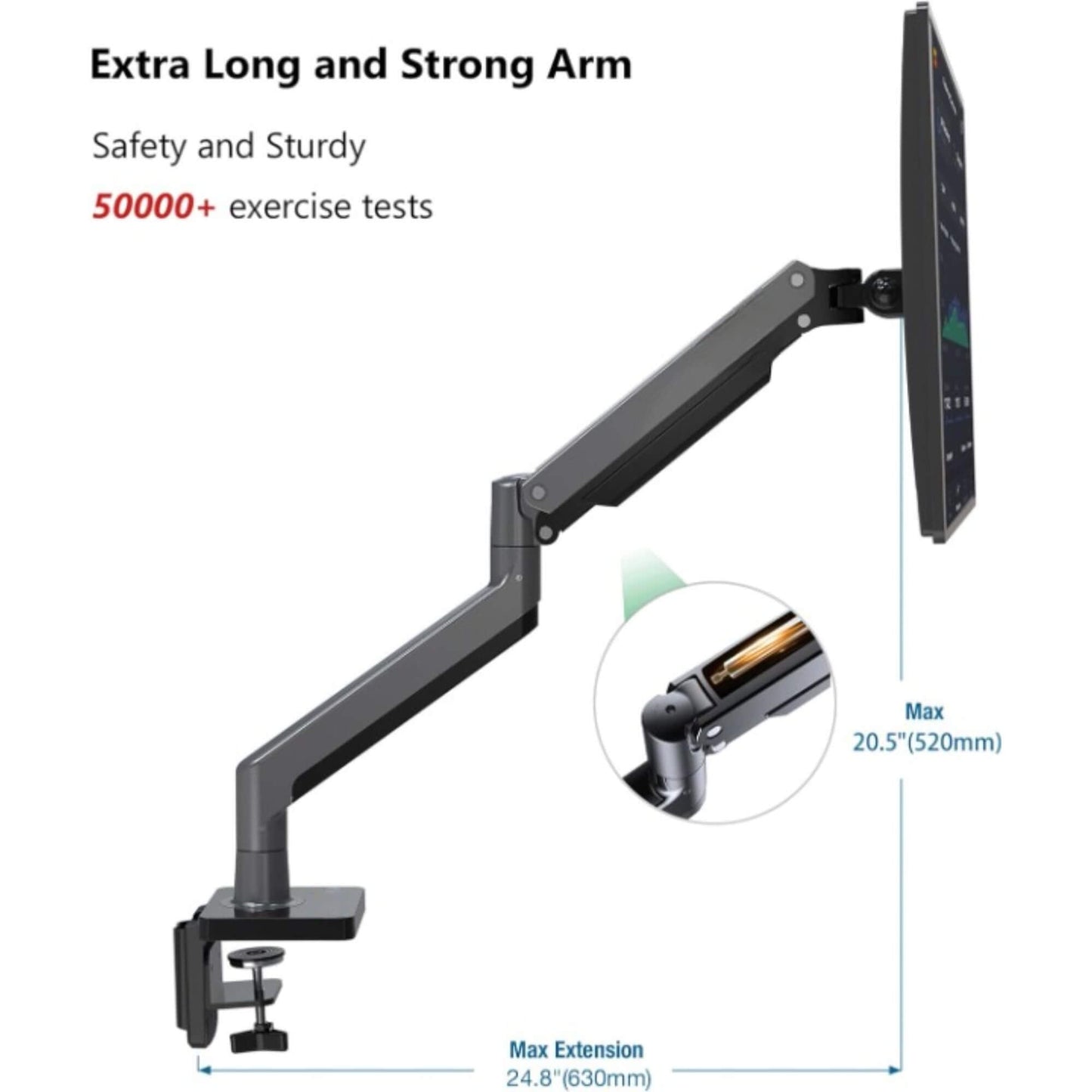 NB North Bayou 22-40" Monitor Arm Full Motion Gas Spring | G45 - GADGET WAGON